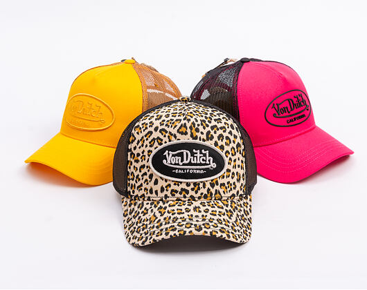 Kšiltovka Von Dutch - Trucker - Cali Patch - Leopard/Black