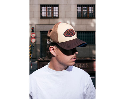 Kšiltovka Von Dutch - Trucker - Terry Logo - Brown/Beige