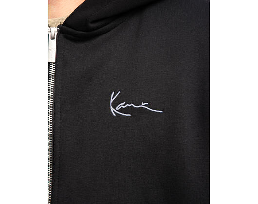 Mikina Karl Kani - Chest Signature Essential Oversized Zip Hoodie - Black