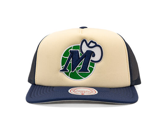 Kšiltovka Mitchell & Ness - NBA Vintage Block Trucker HWC - Dallas Mavericks - Cream