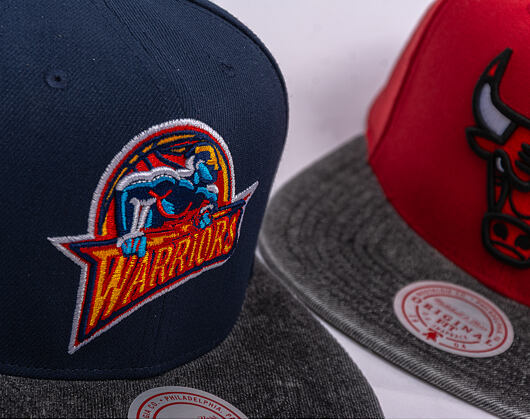 Kšiltovka Mitchell & Ness - NBA Denim Patchwork - Golden State Warriors - Navy