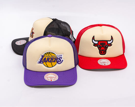 Kšiltovka Mitchell & Ness - NBA Vintage Block Trucker - Chicago Bulls - Cream