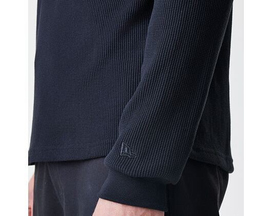 Tee New Era - Branded Longsleeve Waffle Tee - Black