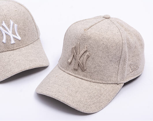 Cap New Era - MLB Melton Wool 9FORTY A-Frame - NY Yankees - Stone
