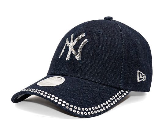 Womens Cap New Era - MLB Womens Distressed 9FORTY - NY Yankees - Blue