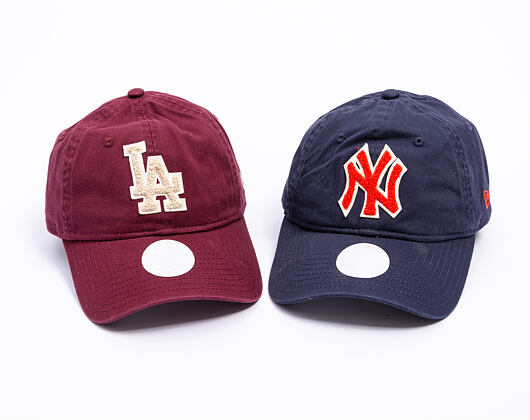 Womens Cap New Era - MLB Boucle 9TWENTY - LA Dodgers - Burgundy / Cream