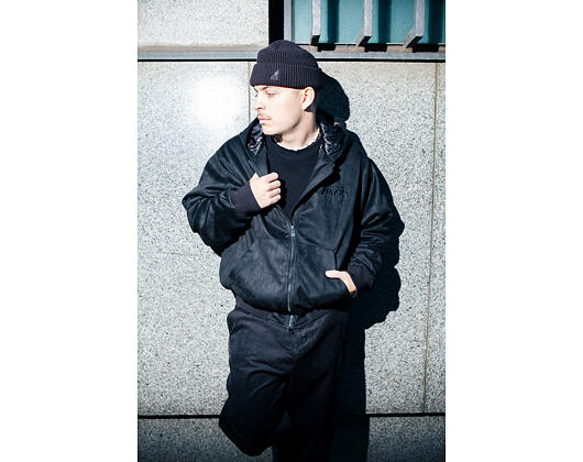 Jacket New Era - NBA Suede Hooded Jacket - LA LAkers - Black