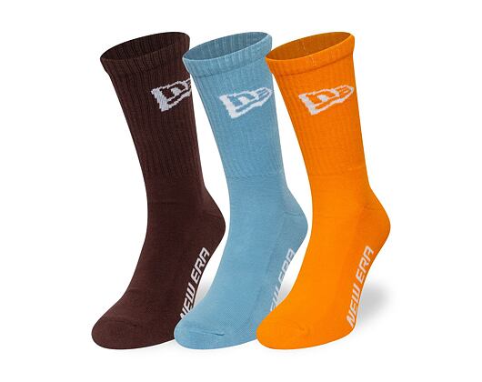 Socks New Era - Flag Crew Socks 3pk - Brown / Blue / Orange
