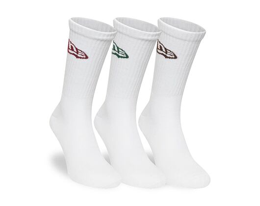 Socks New Era - Flag Crew Socks 3pk - White