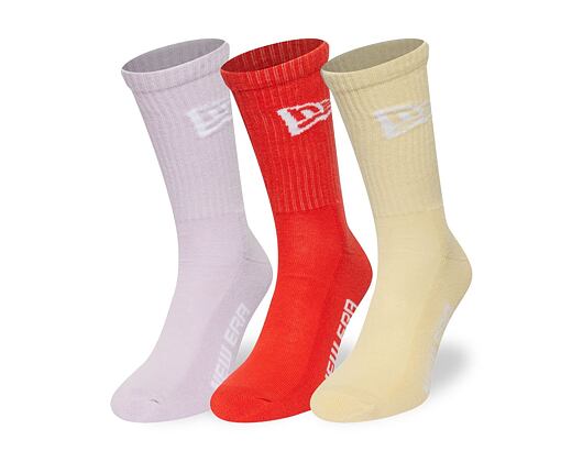 Socks New Era - Flag Crew Socks 3pk - Cream / Beige / Brown