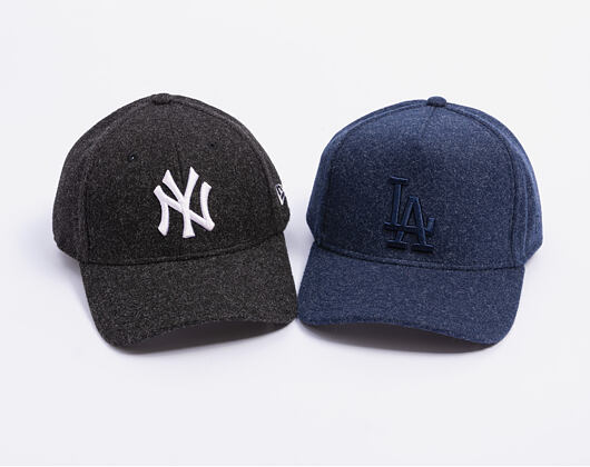 Cap New Era - MLB Melton Wool 9FORTY - NY Yankees - Black / White