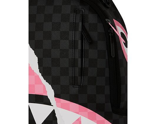 Sprayground Pink And Black Tear Sip Backpack