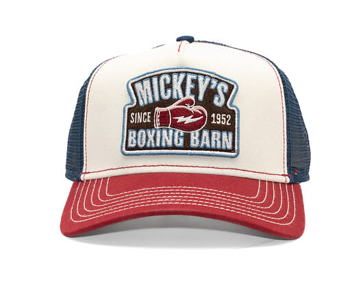 Kšiltovka Stetson - Trucker Cap Boxing Barn - Red / Offwhite