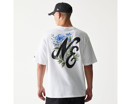 Tee New Era - Floral Graphic Oversized Tee - White