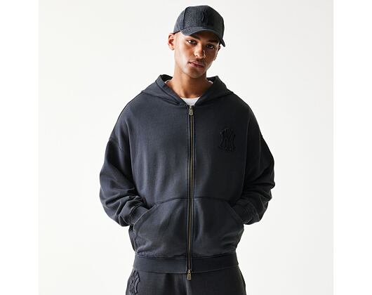 Sweatshirt New Era - MLB Washed Full Zip Hoody - NY Yankees - Black