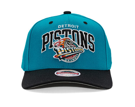 Cap Mitchell & Ness - NBA Team Arch Snapback - Detroit Pistons - Teal / Black