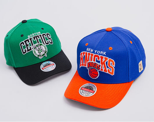 Cap Mitchell & Ness - NBA Team Arch Snapback - New York Knicks - Blue / Orange
