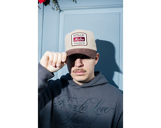 Cap New Era - Branded Suede Patch 9FORTY A-Frame - Camel