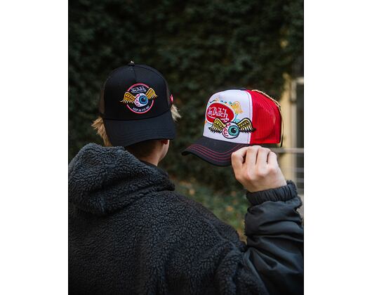 Kšiltovka Von Dutch - Trucker - Patches - White/Red
