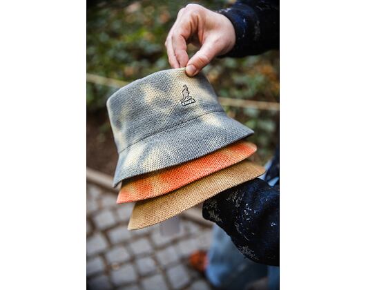 Bucket Hat Kangol - Tie Dye Knit Bucket - Coral Flame/Natural