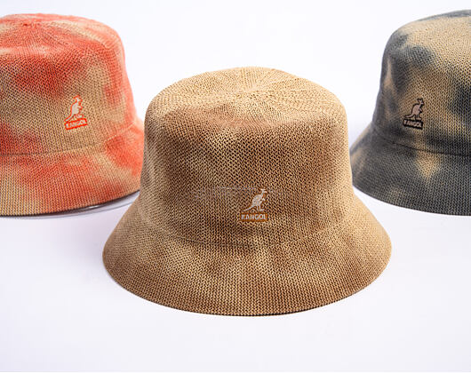 Bucket Hat Kangol - Tie Dye Knit Bucket - Tan/Natural