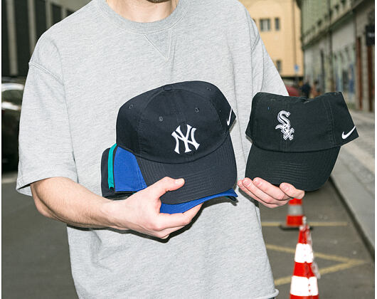 Cap Nike - Primetime Club Unctructured Oragnic Cotton Cap NY Yankees - pitch blue