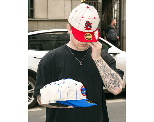 Cap New Era - MLB Retro Linen Pinstripe 59FIFTY Retro Crown - Chicago Cubs - Team Color