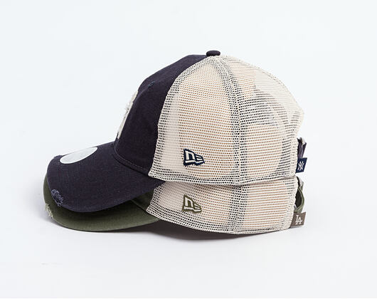 Womens Cap New Era - MLB Distress Trucker 9TWENTY Trucker - NY Yankees - Navy