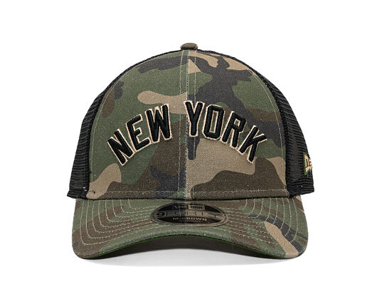 Cap New Era - MLB Wordmark Camo 9FORTY M-CROWN - NY Yankees - Woodland Camo