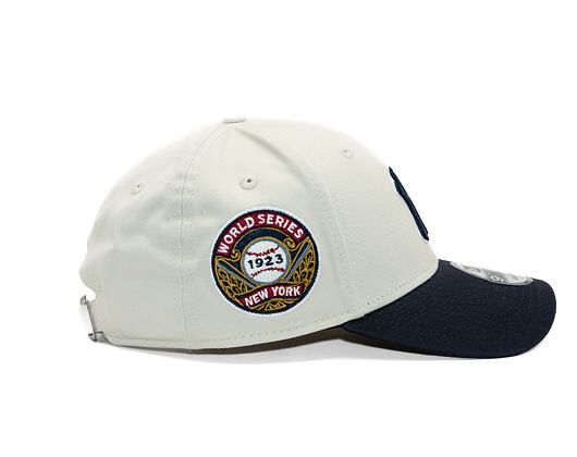 Cap New Era - MLB World Series Patch Cooperstown 9FORTY - NY Yankees - Cream / Navy