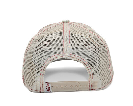 Womens Cap New Era - Branded Denim Oval Logo 9FORTY M-CROWN A-Frame Trucker - Cream
