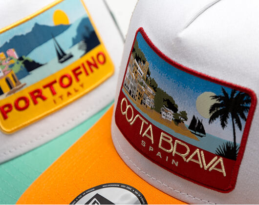 Cap New Era - Branded Location Patch 9FORTY A-Frame Trucker - Orange