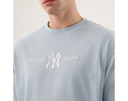 Tee New Era - MLB Script Oversized Tee - NY Yankees - Sky Blue
