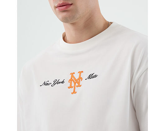New Era - MLB Script Oversized Tee - NY Mets - White