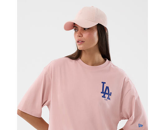 Tee New Era - MLB Cap Graphic Oversized Tee - LA Dodgers - Pink Rouge