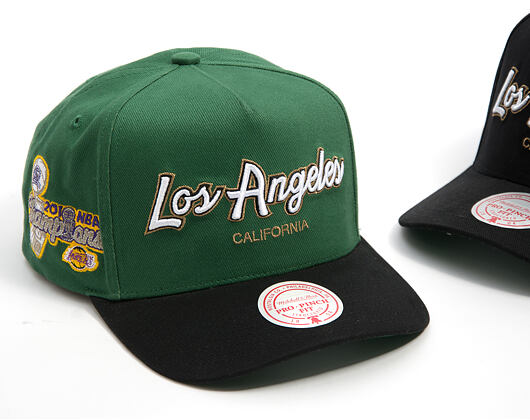Cap Mitchell & Ness - NBA - La Script 2.0 - Los Angeles Lakers - Green/Black
