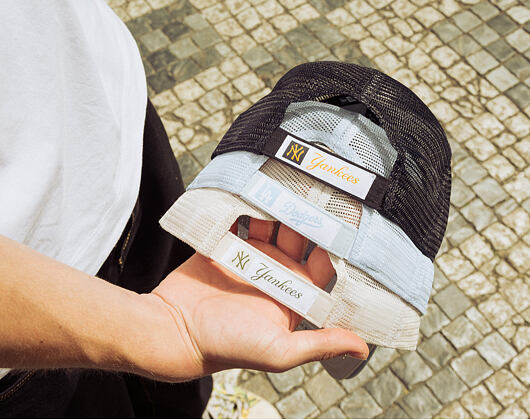 Cap New Era - MLB Midi Homefield 9FORTY Trucker - NY Yankees - Stone / New Olive