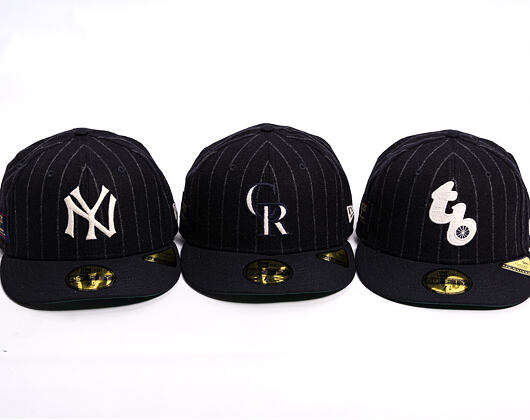 Cap New Era - MLB Moon Cooperstown 59FIFTY - NY Yankees - White And Navy Pinstripe