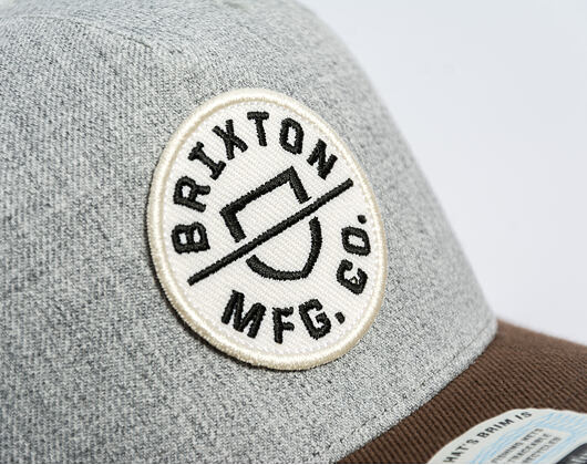 Cap Brixton - Crest C Mp Snapback - Heather Grey/Pinecone Brown