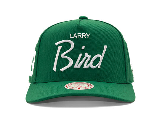 Cap Mitchell & Ness - Player Script Hwc - NBA - Boston Celtics - Larry Bird - Green