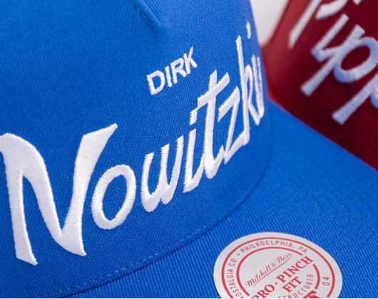 Cap Mitchell & Ness - Player Script Hwc - NBA - Dallas Mavericks - Dirk Nowitzki - Blue