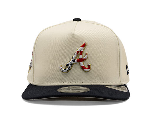 Cap New Era - MLB "American Flag" 9FIFTY - Atlanta Braves - Chrome White