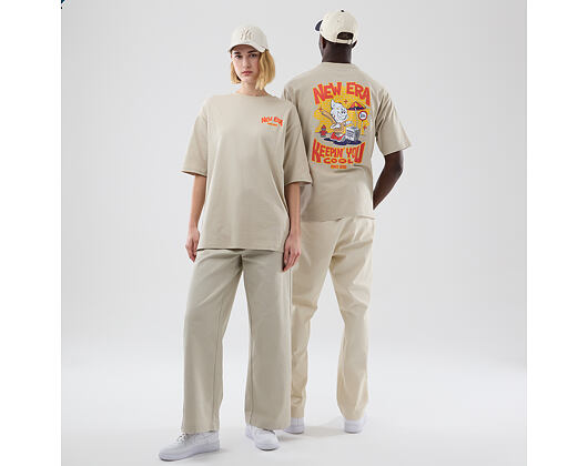 Tee New Era - Branded Food Character Oversized Tee - Stone