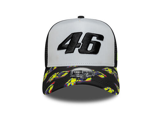 Cap New Era - VR 46 Print Visor 9FORTY A-Frame Trucker - Black