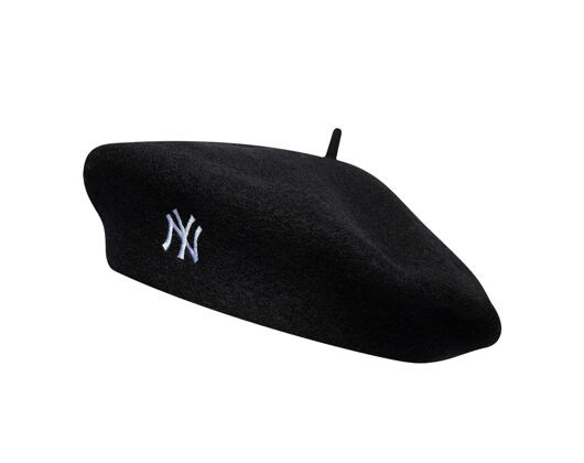 Womens Beret New Era - MLB Wool Script Beret - NY Yankees - Black