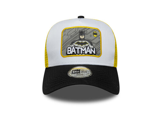 Kids Cap New Era - DC Patch 9FORTY A-Frame Trucker - Batman - White / Black