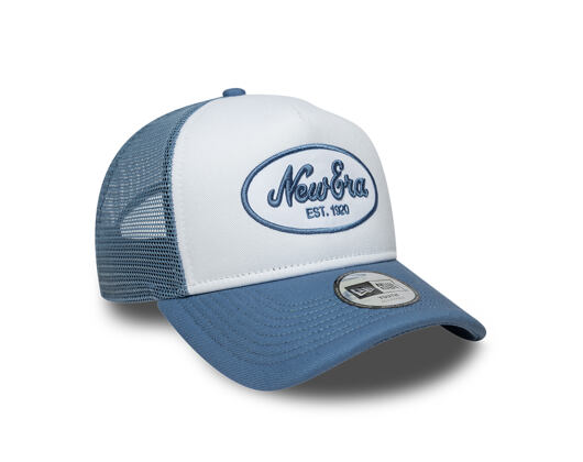 Kids Cap New Era - Branded Oval Patch 9FORTY A-Frame Trucker - Blue / White