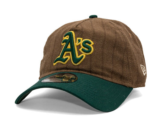 Cap New Era × Three Looms - Chestnut Pinstripe 9TWENTY A-Frame - Oakland Athletics