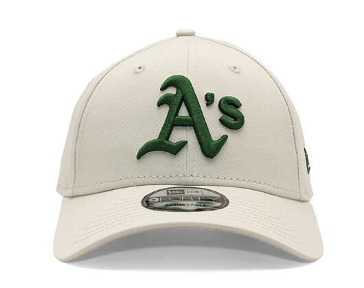 Cap New Era - MLB League Essential 9FORTY - Oakland Athletics - Stone / Dark Green