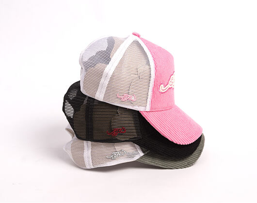 Cap Ed Hardy - Embroidery Applique Cord 5 Panel Trucker Cap - Hot Pink